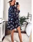 Multi floral print chiffon flowy shirt