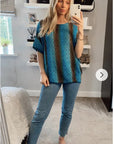 Multi color Stripe printed Top (Blue)