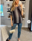 Multi color Stripe printed Top (Black)