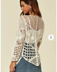 Floral Crochet Cardigan (3A)