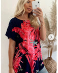 Coconut tree leaves print Top
