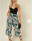 Floral Print Wide-leg Trousers