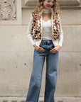 Faux Fur Jacket In Animal Print