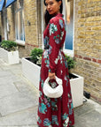 Floral print shirt dress