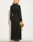 Full pleated maxi dress (Black)