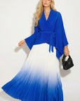 Full pleated Kimono sleeves cardigan top and tie dye print