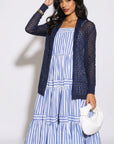 Relax Holiday fine knitted cardigan (Navy)