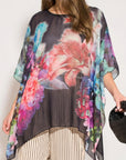 Floral Print Kimono Top