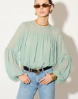 balloon long sleeves chiffon top