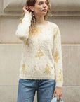 Christmas Tree Red / Cream Fluffy Jumper