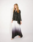 Full pleated Kimono sleeves cardigan top and tie dye print