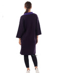 Double-sided wool blend jacket coat (Purple)