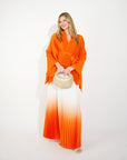 Full pleated Kimono sleeves cardigan top and tie dye print