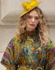 Statement Floral Feather & Loop Mesh Fascinator