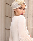 Statement Floral Feather & Loop Mesh Fascinator