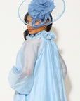 Statement Floral Feather & Loop Mesh Fascinator