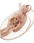 Statement Floral Feather & Loop Mesh Fascinator