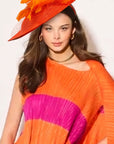 Statement Feather Flower Wide Brim Fascinator