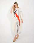 Full Pleated Printed Top And Midi Skirt In White