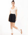Black Floral Lace Skater Skirts