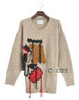 Fringe cable knit Jumper