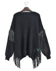 Leather Tassel Jumper