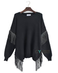 Leather Tassel Jumper