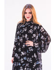 Multi floral print chiffon flowy shirt