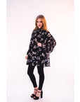 Multi floral print chiffon flowy shirt