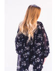 Multi floral print chiffon flowy shirt