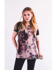 Red Floral Print T-shit