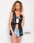 Floral Pattern Crochet Cardigan (73A)