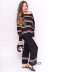 Knit Jumper & Trousers Co-ord with Stripes