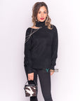 Open shoulder jumper with Chain Detail