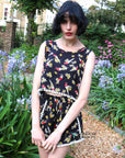 Parrot bird floral print tassel co-ords suits