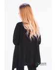 Scarf Tie Up jumper top (Black)