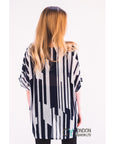 Stripe print mesh Top