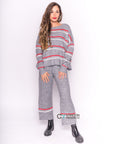 Knit Jumper & Trousers Co-ord with Stripes