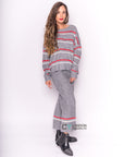 Knit Jumper & Trousers Co-ord with Stripes