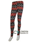 Reindeer Pattern knitted leggings