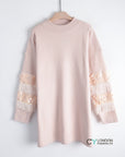 Fringed and sequin embellished sleeves Jumper