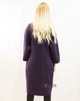 Double-sided wool blend jacket coat (Purple)