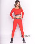 Loungewear Co-ord with Love Logo | Black Crop Top and Leggings