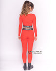 Loungewear Co-ord with Love Logo | Black Crop Top and Leggings