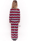 Zig Zag Print crop top and trousers tracksuits
