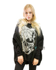 Skull print oversize jumper