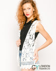 Floral Pattern Crochet Cardigan (73A)