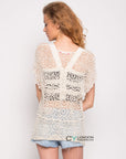 Floral pattern Crochet Top(Cream)