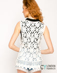 Floral Pattern Crochet Cardigan (73A)