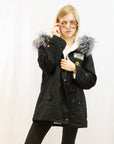Faux Fur Hooded American style Parka jacket